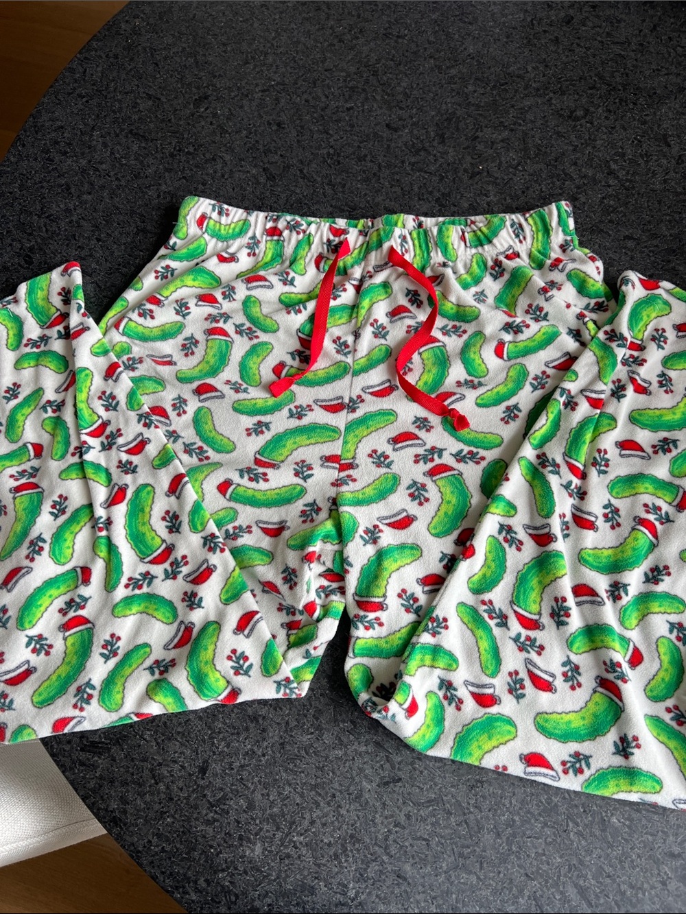 Women’s Christmas Pickle Pajama Pants, Size L